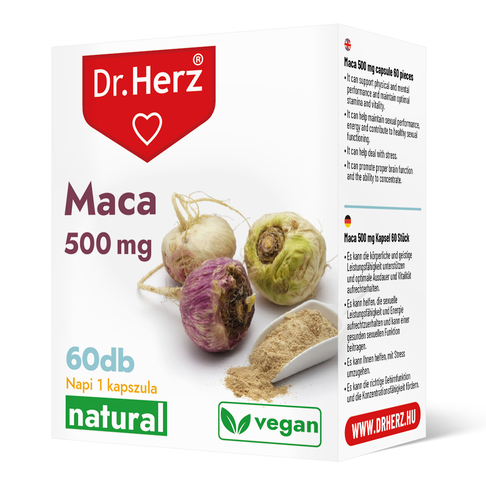 DR Herz MACA 500 mg 60 db kapszula doboz