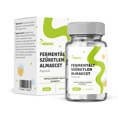 Netamin Fermentált Szűretlen Almaecet kapszula 400 mg 60x