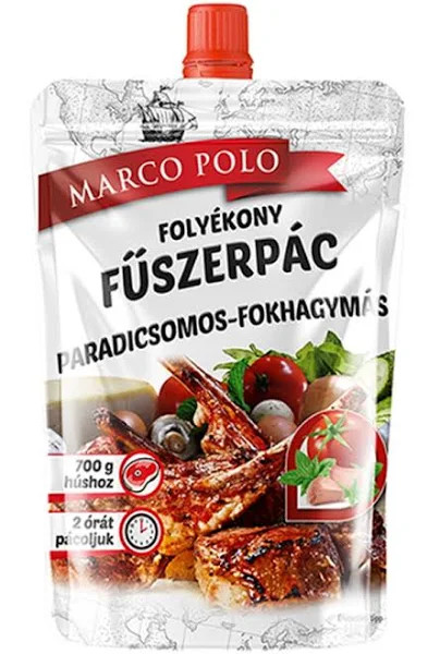 Thymos marco polo folyékony fűszerpác paradicsomos-fokhagymás visszazárható 90 g