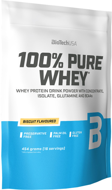 BiotechUSA 100% Pure Whey 454g black biscuit