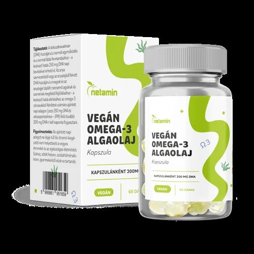 Netamin Vegán Omega-3 Algaolaj kapszula 60x