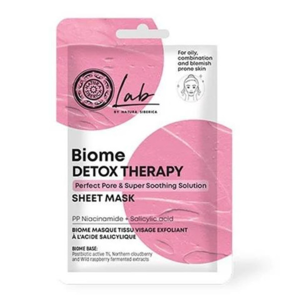 Natura Siberica Lab Biome Detox Therapy Fátyolmaszk Niacinamid + Szalicilsav