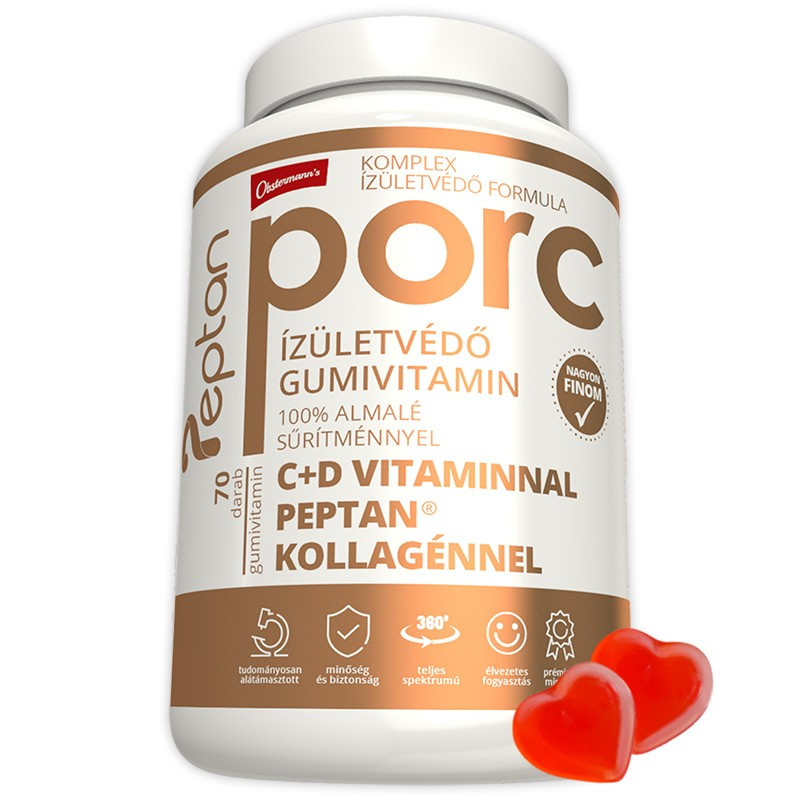 PEPTAN PORC ízületvédő gumivitamin (70db) PEPTAN kollagénnel – több