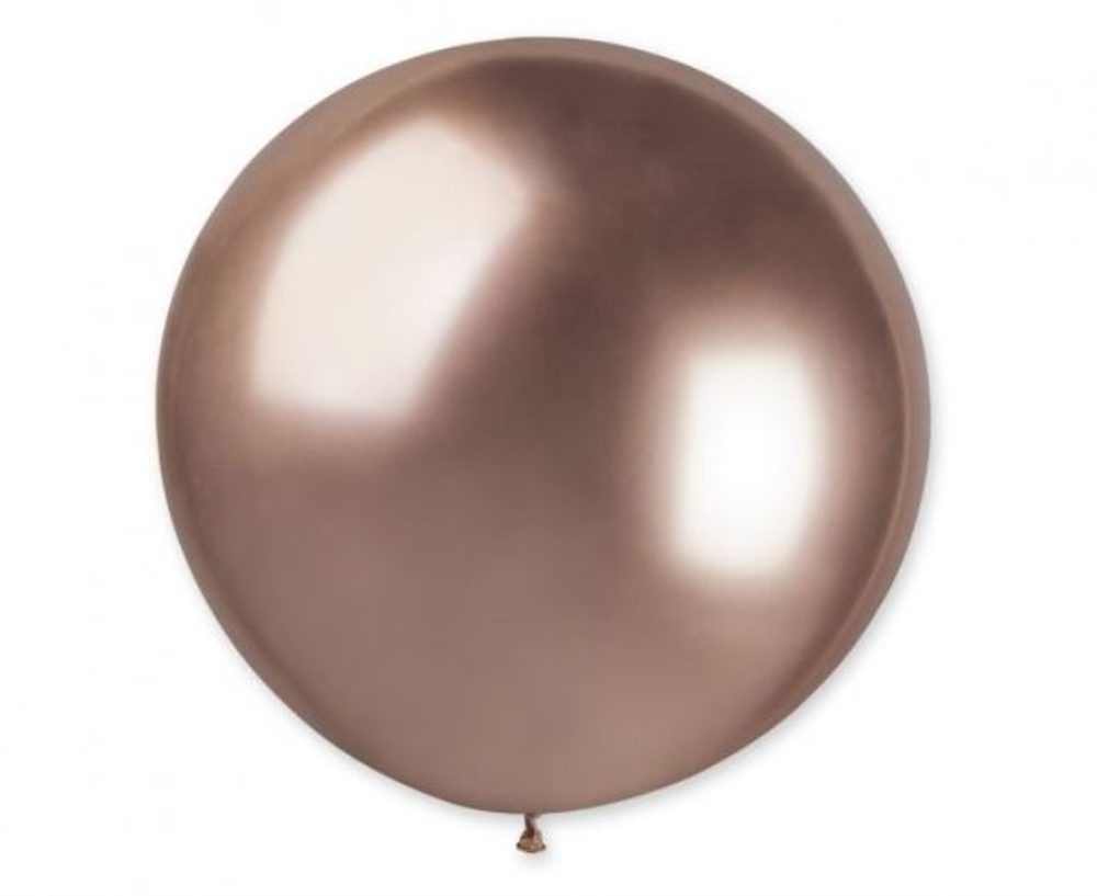 80 cm-es krómozott lufi - fényes rózsaarany (rosegold) 1DB - GoDan