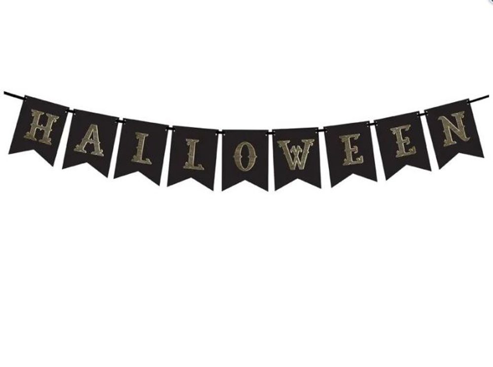 Halloween girland fekete - 20 x 175 cm - PartyDeco