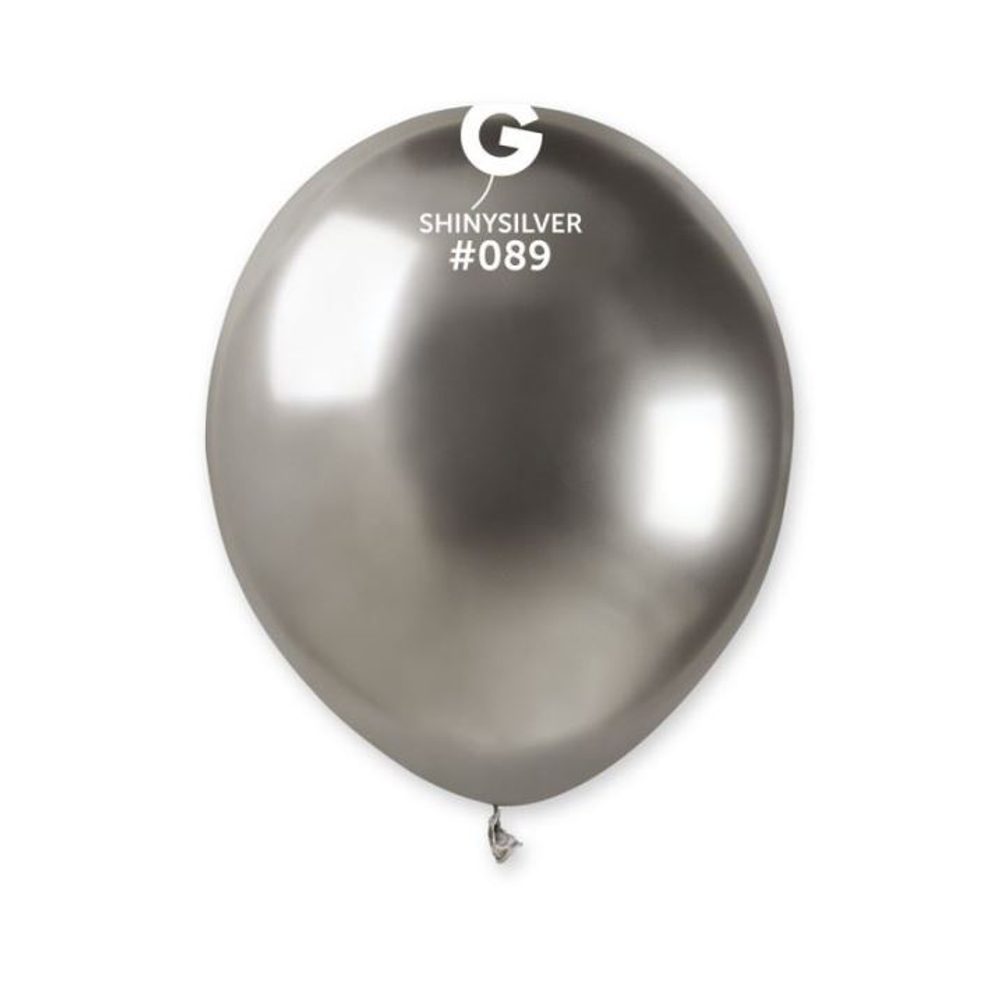 Króm ballon MINI - 13 cm - fényes ezüst 1 db - SMART